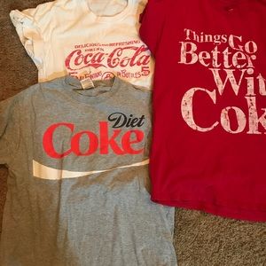 Bundle Coca Cola t-shirts size large